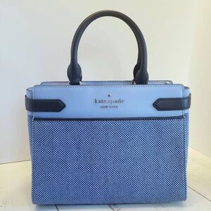 Kate Spade Light Blue and Black Satchel